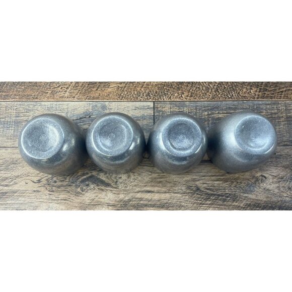 Vintage Carson Freeport PA Pennsylvania Pewter Creamer & 4 Pewter Cups Lot - Picture 7 of 14